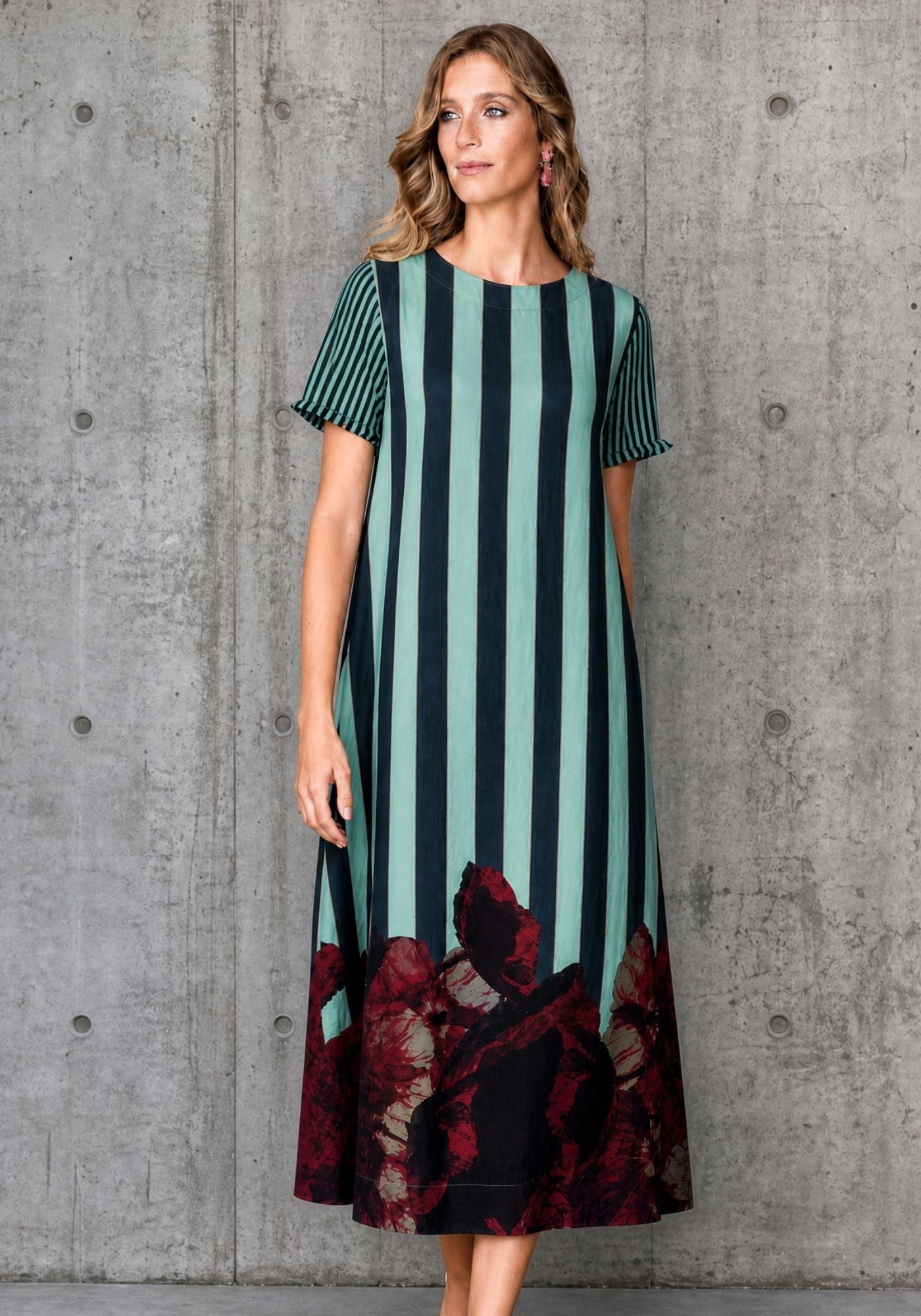 Dress Gardenia Short Sleeves Flowers - Traces of Me