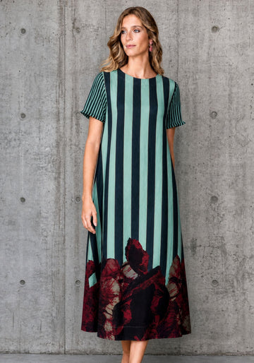 Dress Gardenia Short Sleeves Flowers - Traces of Me