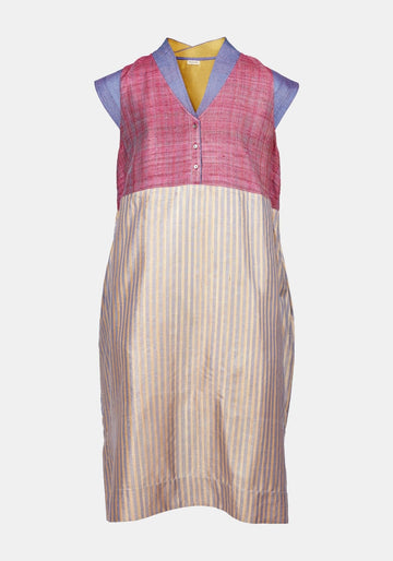 Dress Korean Praline – Multicolour, silk blend, alternate view | Traces of Me
