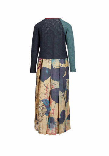 Dress Poppy Abyss Eden – Multicolour, yak wool-silk blend, alternate view | Traces of Me