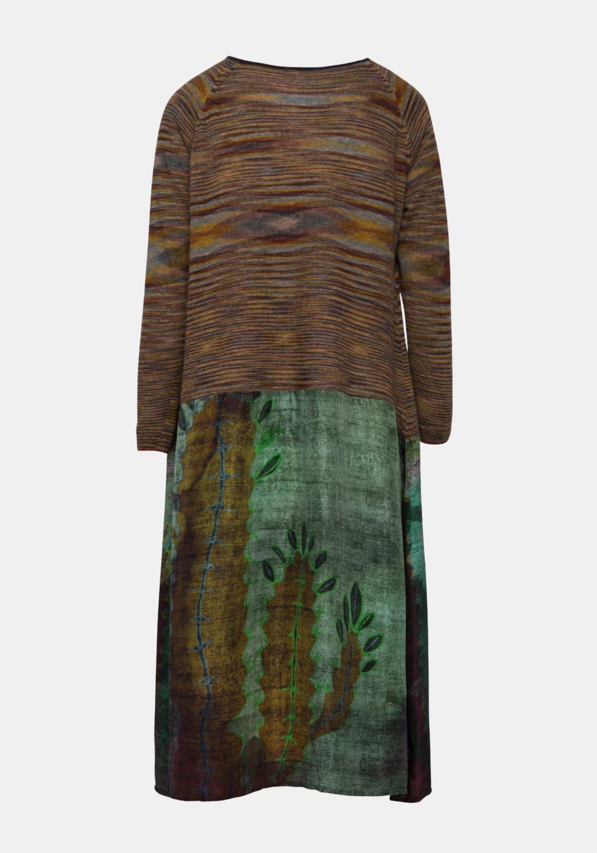 Dress Poppy Classic Chalbi Desert – Multicolour, yak wool-silk blend, alternate view | Traces of Me