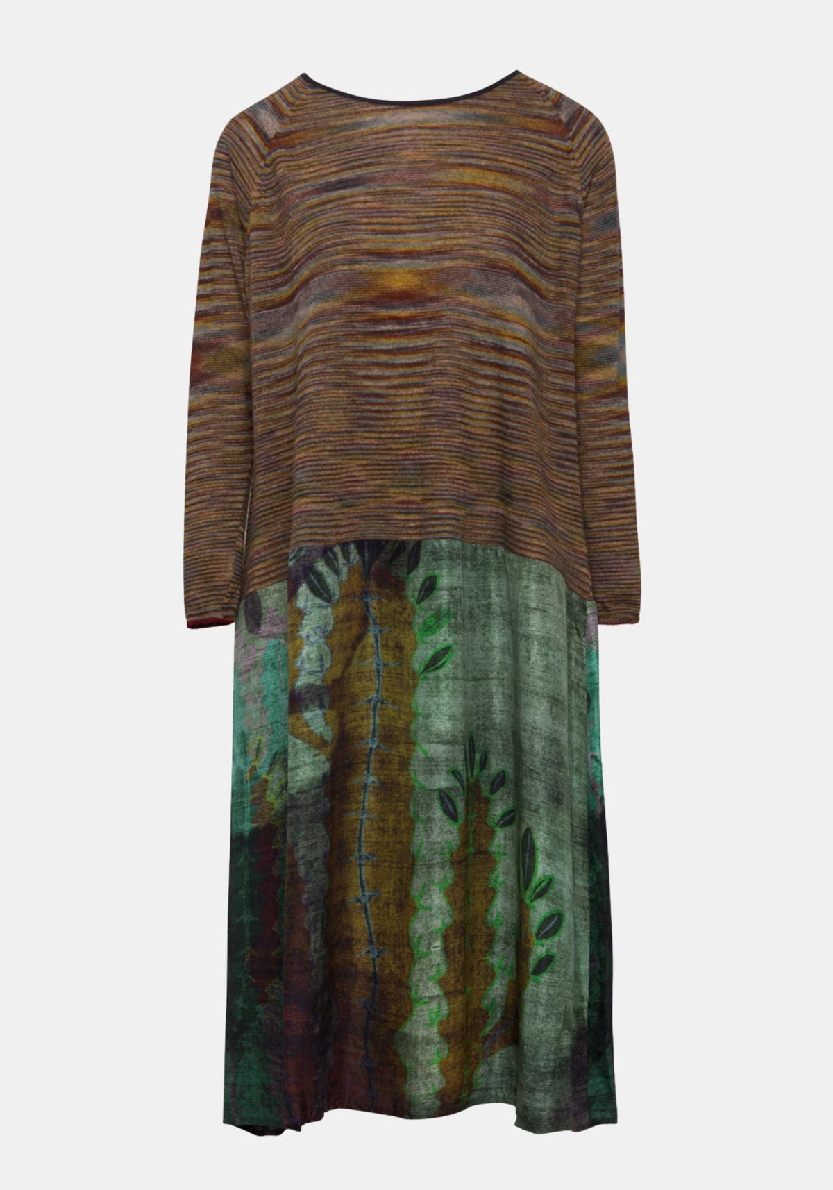 Dress Poppy Classic Chalbi Desert – Multicolour, yak wool-silk blend, product view | Traces of Me