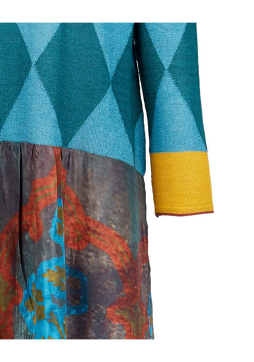 Dress Poppy Half Neck Landscape – Multicolour, cashmere-silk blend, alternate view | Traces of Me
