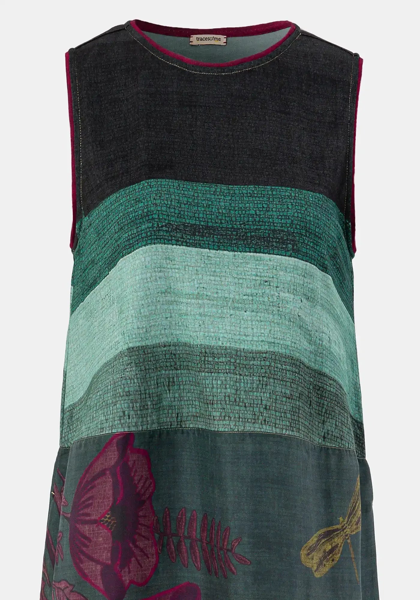 Dress Poppy Round Neck Watercolour Checks - Traces of Me