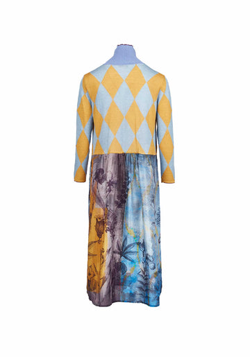 Dress Poppy Turtle Neck Diversity – Multicolour, cashmere-silk blend, alternate view | Traces of Me