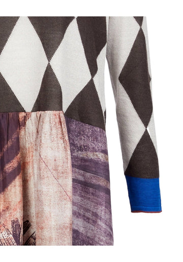 Dress Poppy Turtle Neck Flowers Nest – Natural, cashmere-silk blend, alternate view | Traces of Me