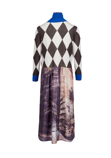 Dress Poppy Turtle Neck Flowers Nest – Natural, cashmere-silk blend, alternate view | Traces of Me
