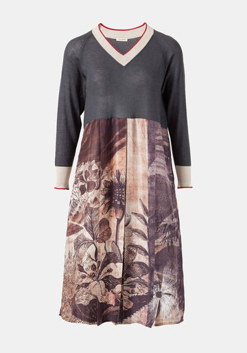 Dress Poppy V Neck Flowers Nest - Traces of Me