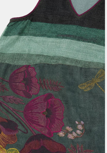 Dress Poppy V Neck Poppies Bouquet - Traces of Me