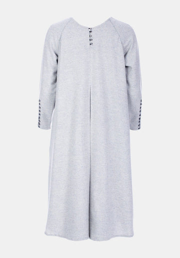 Dress Secrets Clouds – Blue / Grey, wool-silk blend, alternate view | Traces of Me