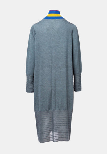 Vestido Turtle Neck Moon – Graphite, caxemira-lã blend, vista alternativa | Traces of Me