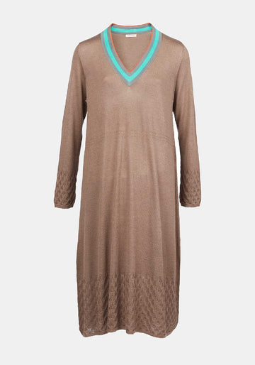 Vestido V Neck Sun – Shatoosh, caxemira-lã blend, vista de produto | Traces of Me