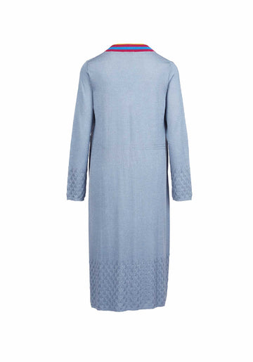 Dress V Neck Sun – Jacaranda, cashmere-wool blend, alternate view | Traces of Me