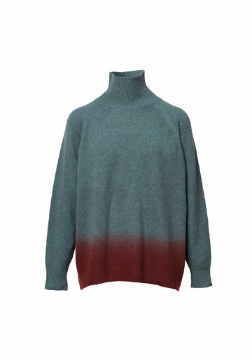 Jumper New Polar Teal – Teal / Hollister, yak wool, product view | Traces of Me