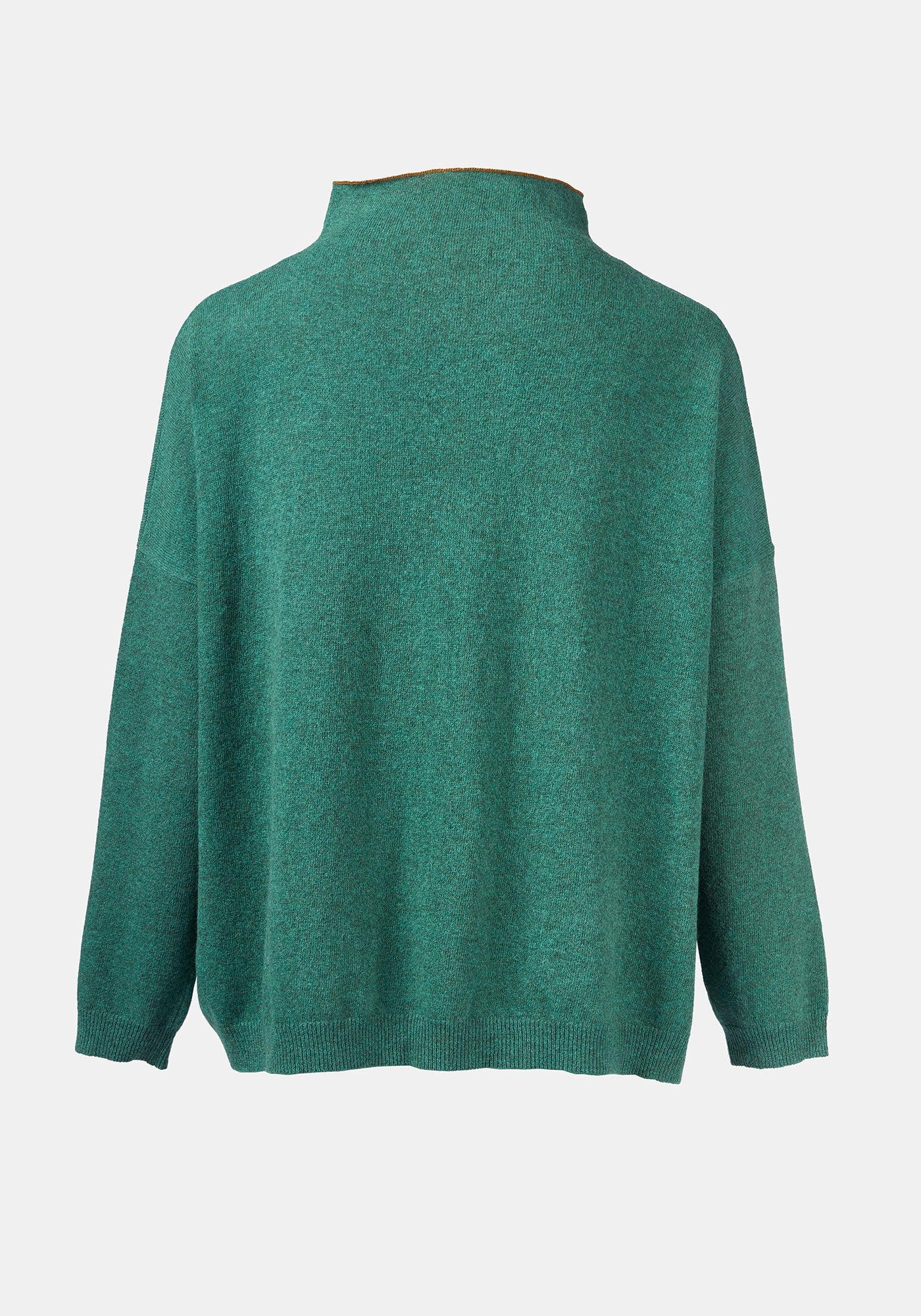 Jumper Wooly Raised Neck Malachite Green - Traces of Me