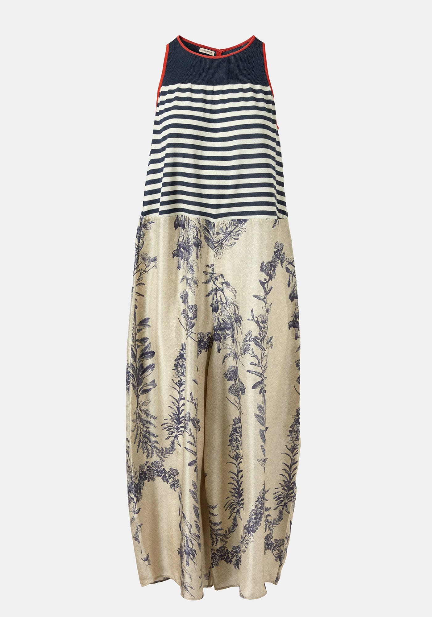 Jumpsuit Poppy Round Neck Flowers Crown - Traces of Me