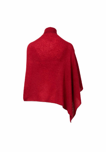 Poncho Lisa Cherry – Cherry / Petunia, cashmere, alternate view | Traces of Me