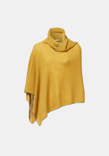 Poncho Lisa Weed – Weed / Teal, caxemira, vista de produto | Traces of Me