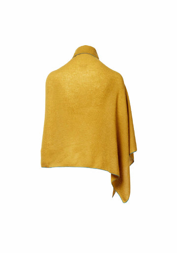 Poncho Lisa Weed – Weed / Teal, cashmere, alternate view | Traces of Me