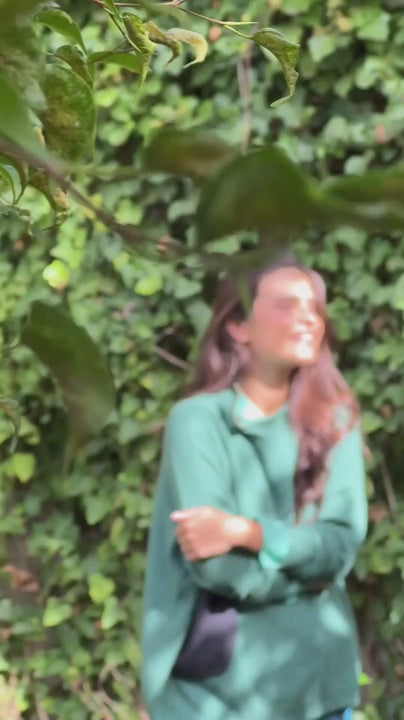 Jumper Wooly Raised Neck Malachite Green