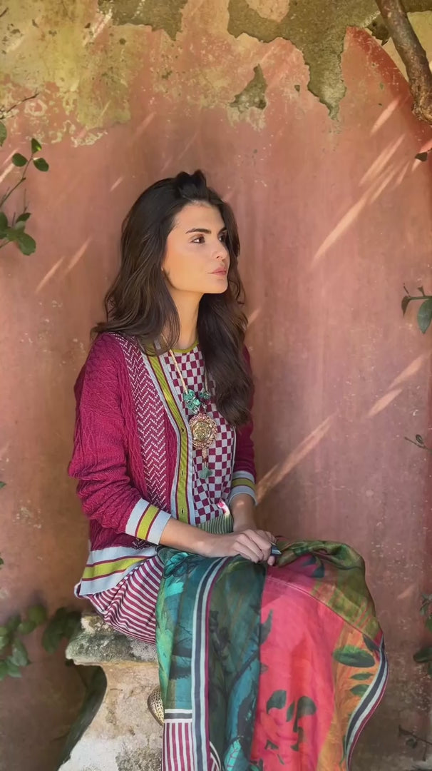 Calças Oriental Stripes TM Rouge