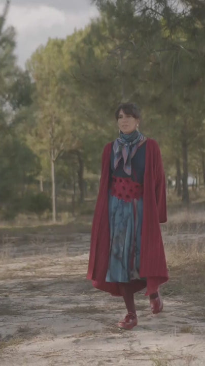 Coat Lall Hemp Stripes Cherry