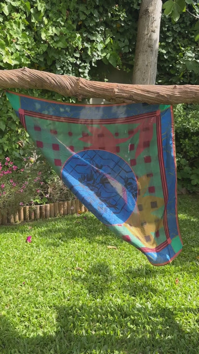 Scarf Square Taj Flowers