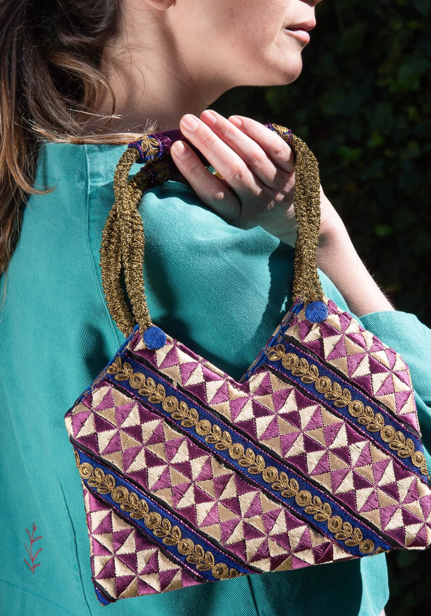 Purse Flowers Lace Purple - Traces of Me