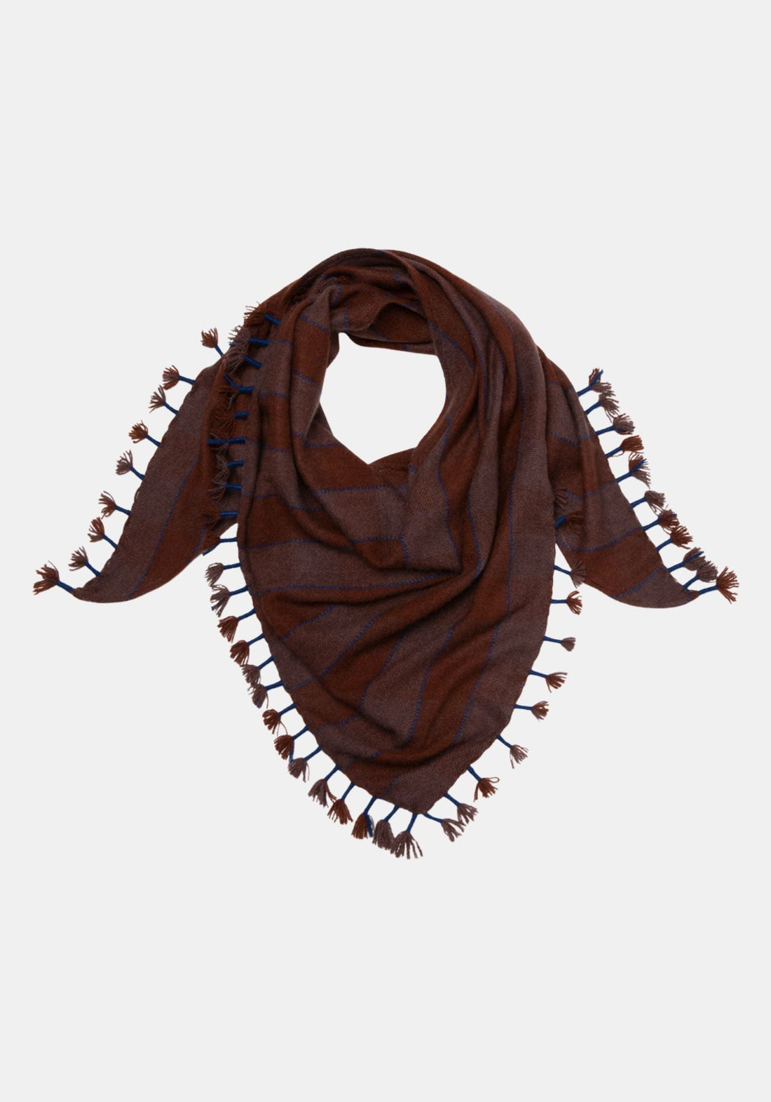 Scarf Triangle Rollo Squares Raisin l Cinnamon - Traces of Me