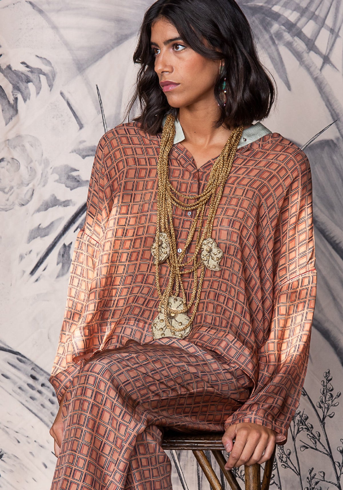 Camisa Aiko Blocks - Traces of Me
