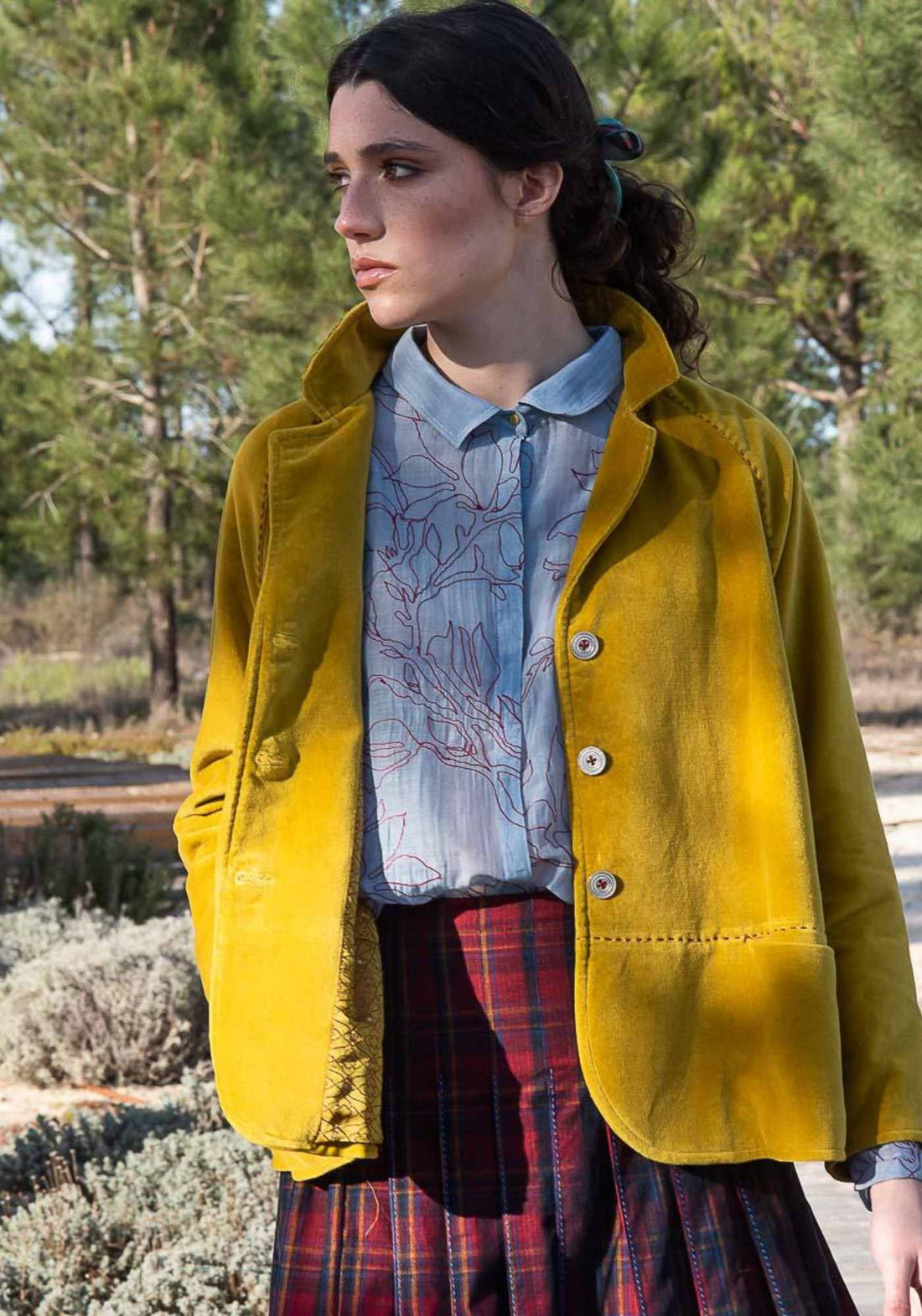 Shirt Anna Long Sleeves Magnolia Forever Blue - Traces of Me