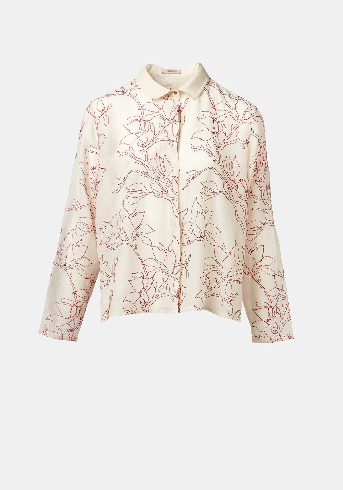 Shirt Anna Long Sleeves Magnolia Silver Green - Traces of Me