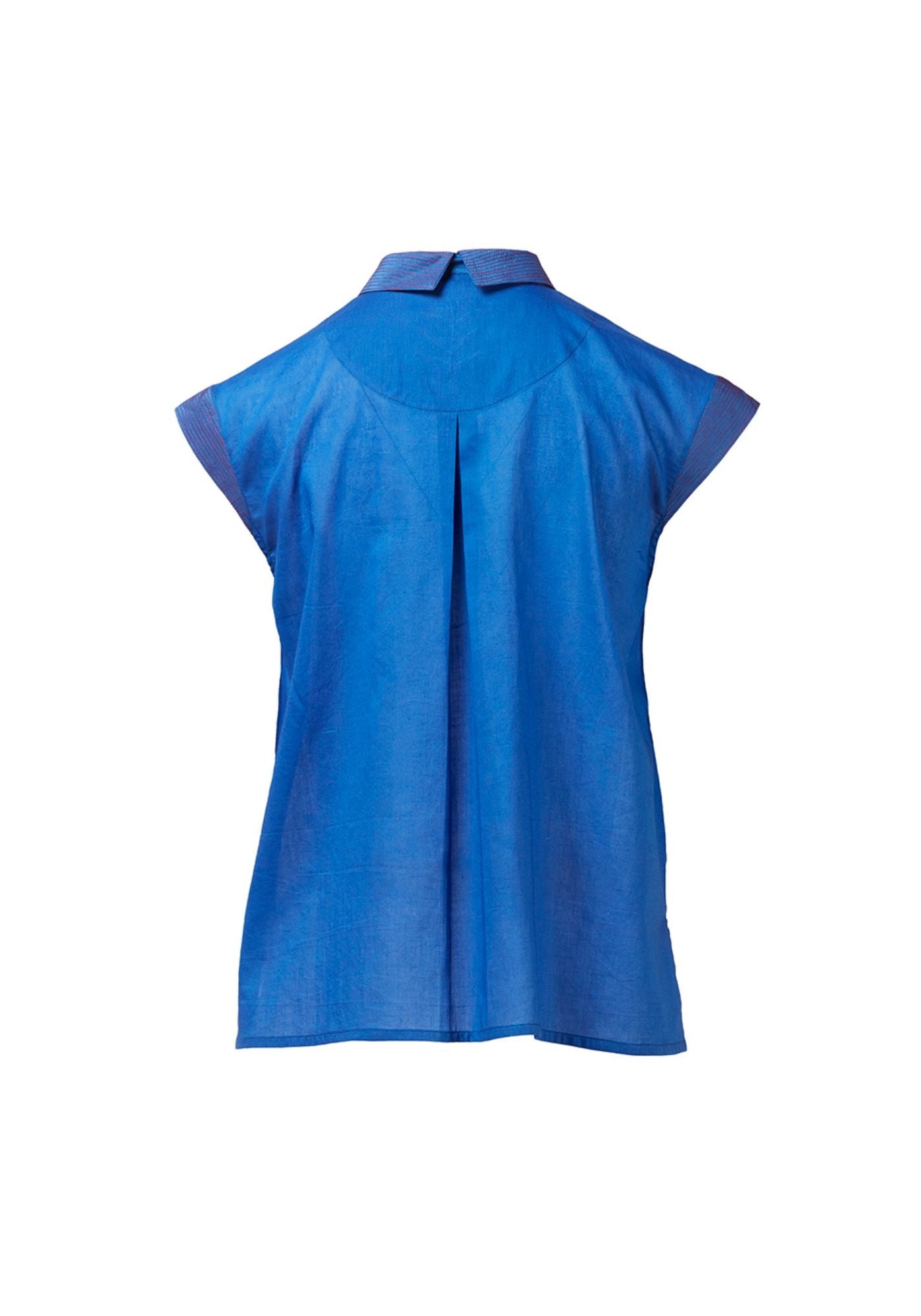 Shirt Anna Short Sleeves Amparo Blue - Traces of Me