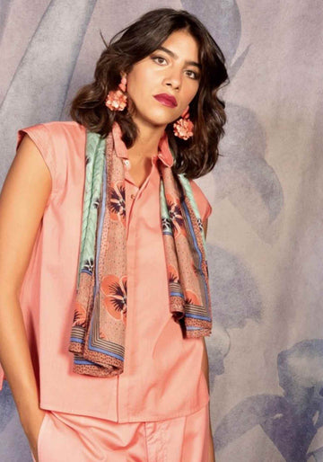 Shirt Anna Short Sleeves Flamingo - Traces of Me