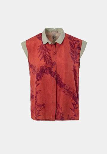 Shirt Anna Short Sleeves Flowers Crown - Traces of Me