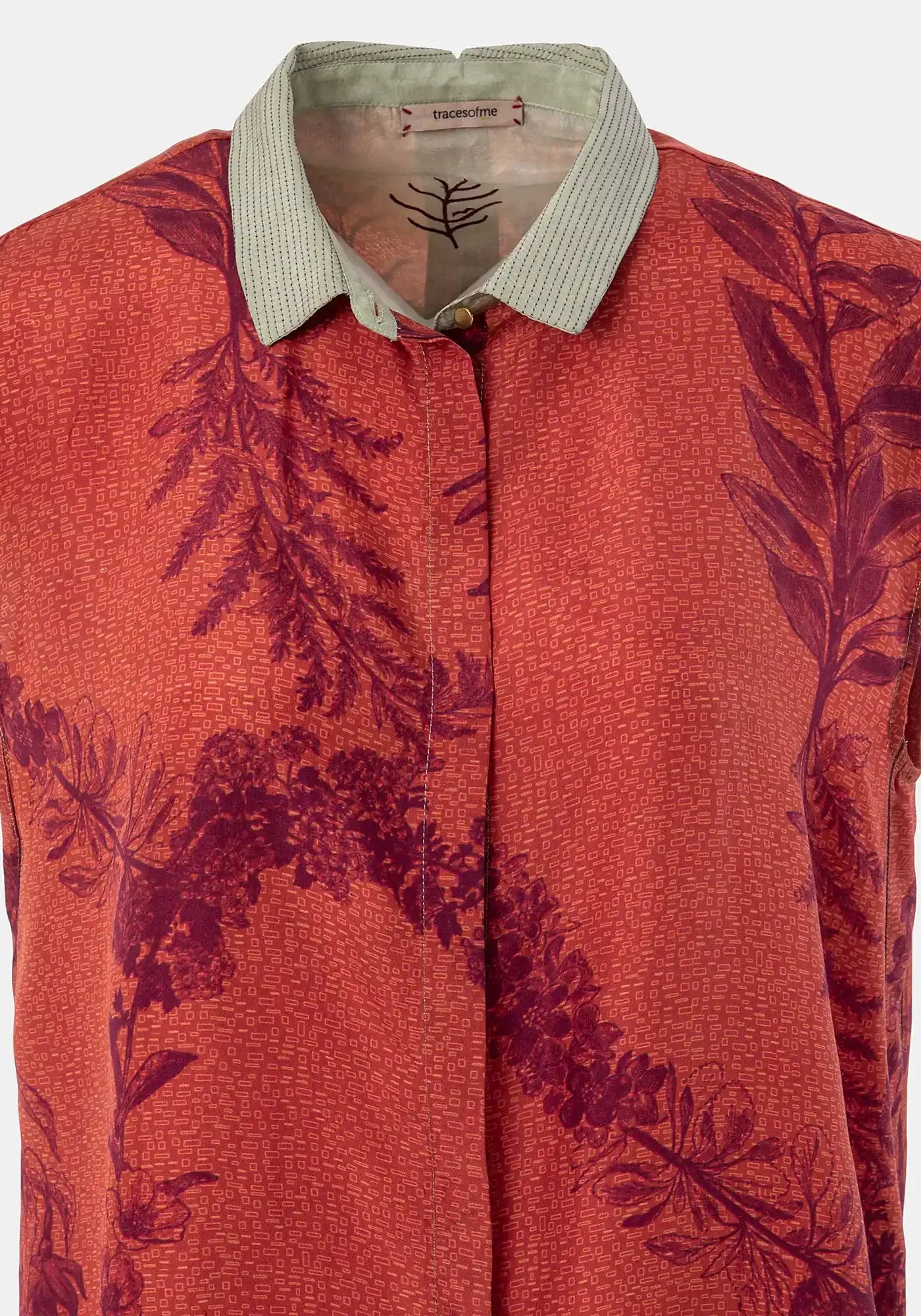 Shirt Anna Short Sleeves Flowers Crown - Traces of Me