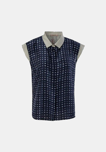 Shirt Anna Short Sleeves Watercolour Checks - Traces of Me