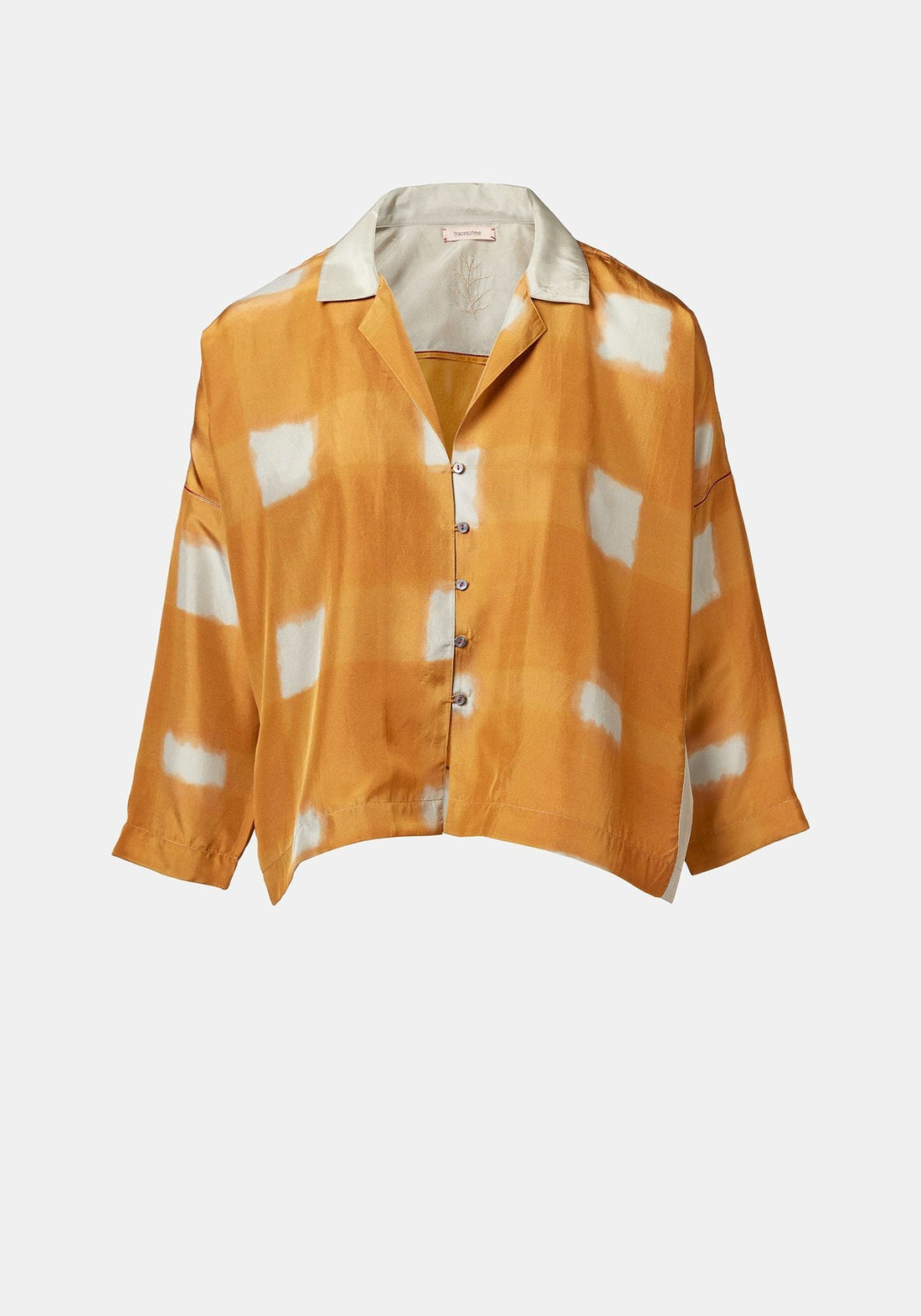 Shirt Botanic Collar Watercolour Checks Amber - Traces of Me