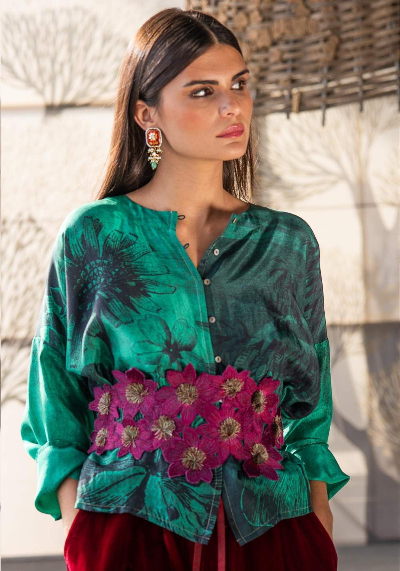 Shirt Botanic Flowers Nest - Traces of Me
