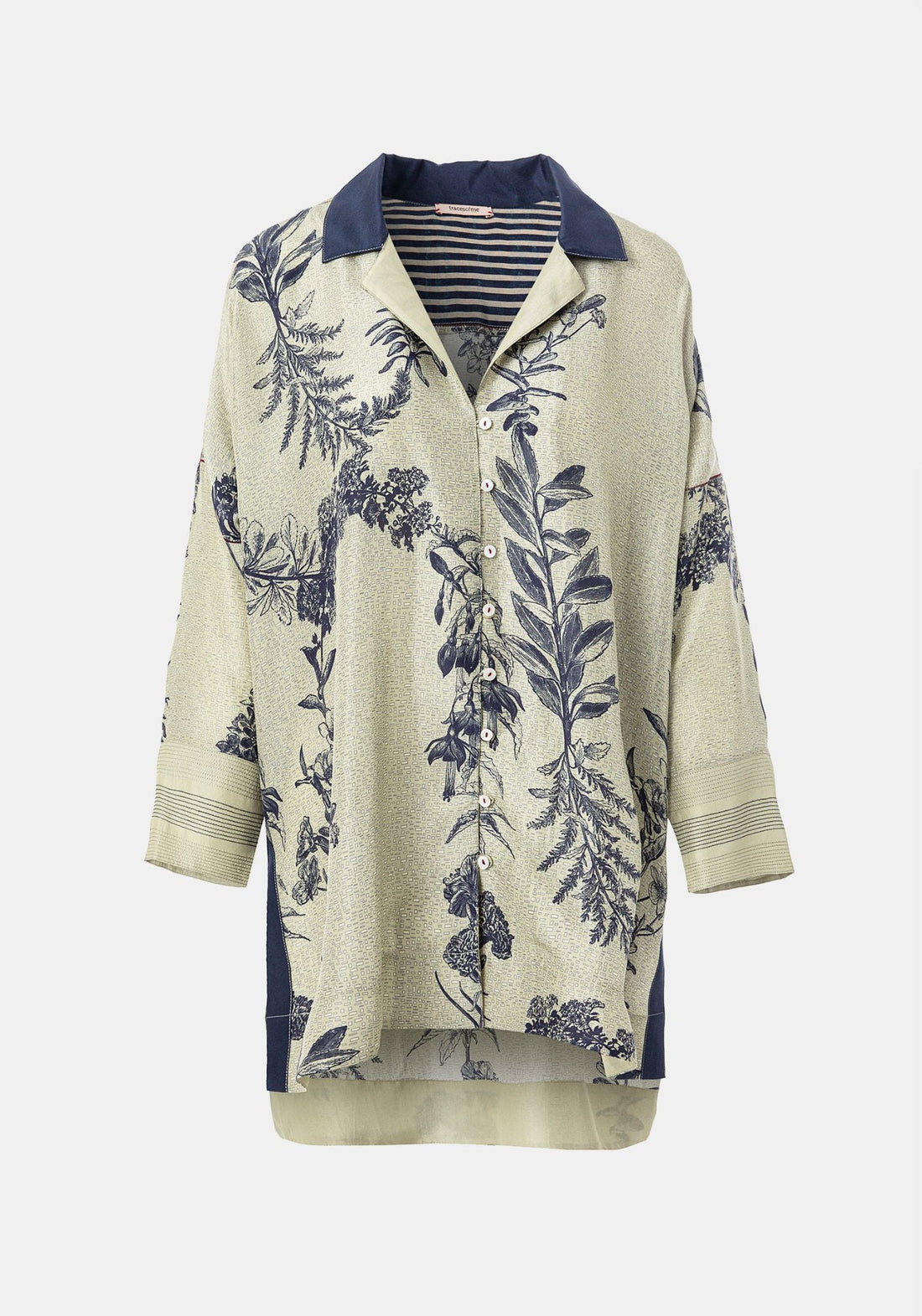 Shirt Botanic Long Cuffs Flowers Crown - Traces of Me