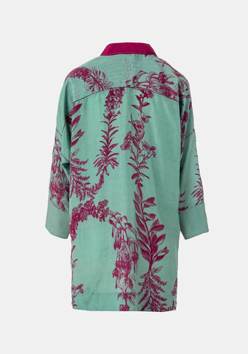 Shirt Botanic Long Cuffs Flowers Crown - Traces of Me