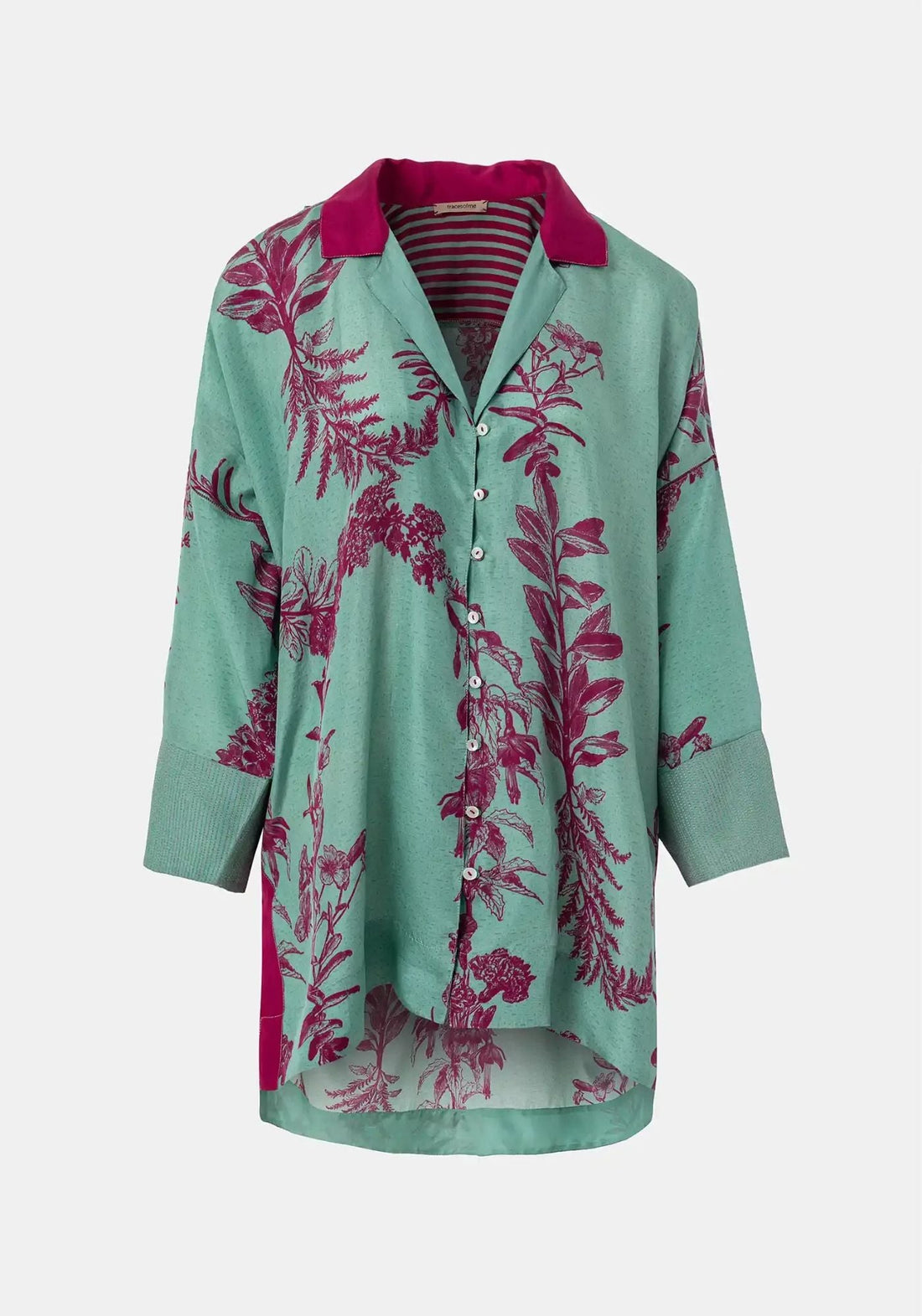 Shirt Botanic Long Cuffs Flowers Crown - Traces of Me