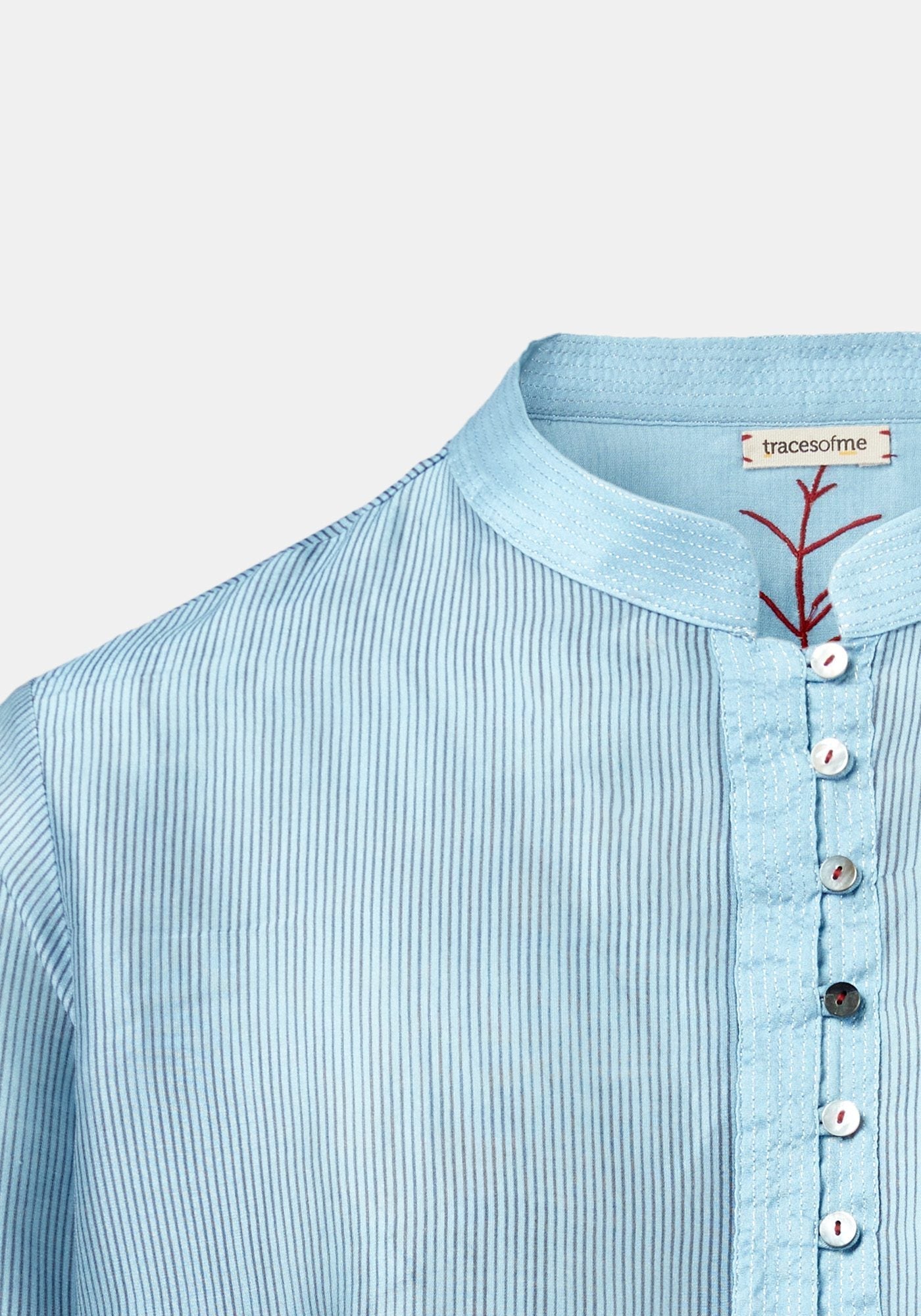 Shirt Geisha Stripes Forever Blue - Traces of Me