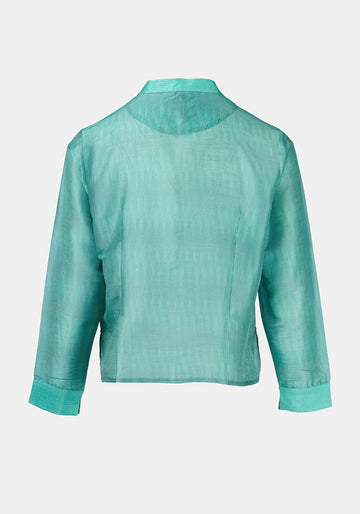 Shirt Geisha Stripes Malachite Green - Traces of Me