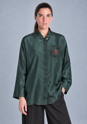 Shirt Kimono Giesta Sycamor – silk, product view | Traces of Me