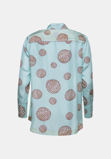Shirt Simple Dahlias – silk, alternate view | Traces of Me