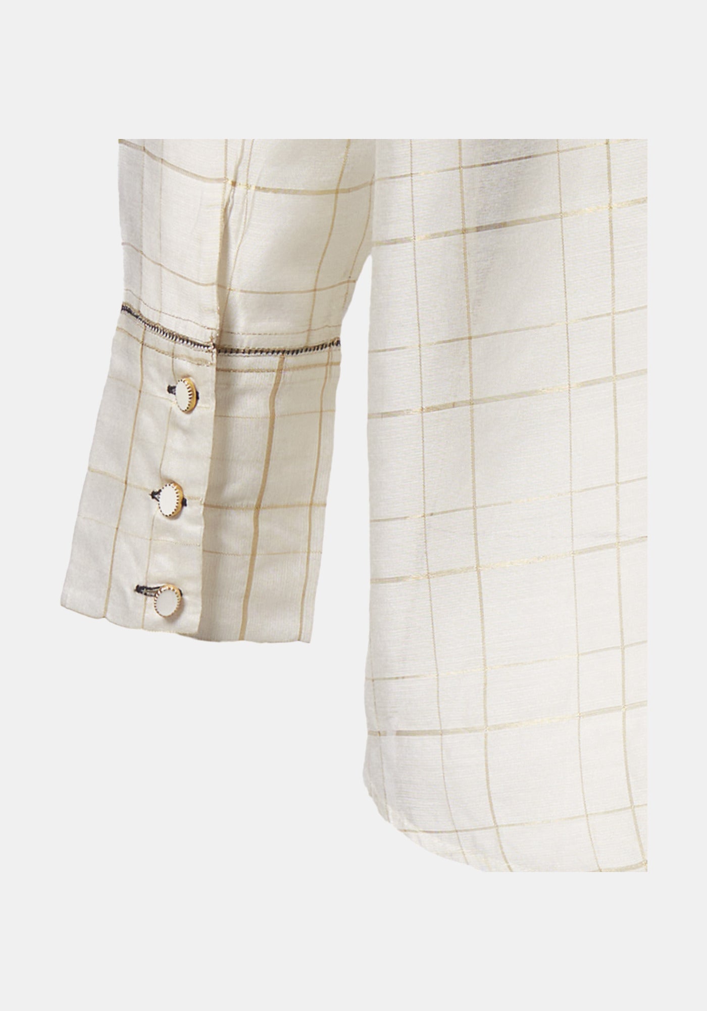 Shirt Simple Golden Checks - Traces of Me