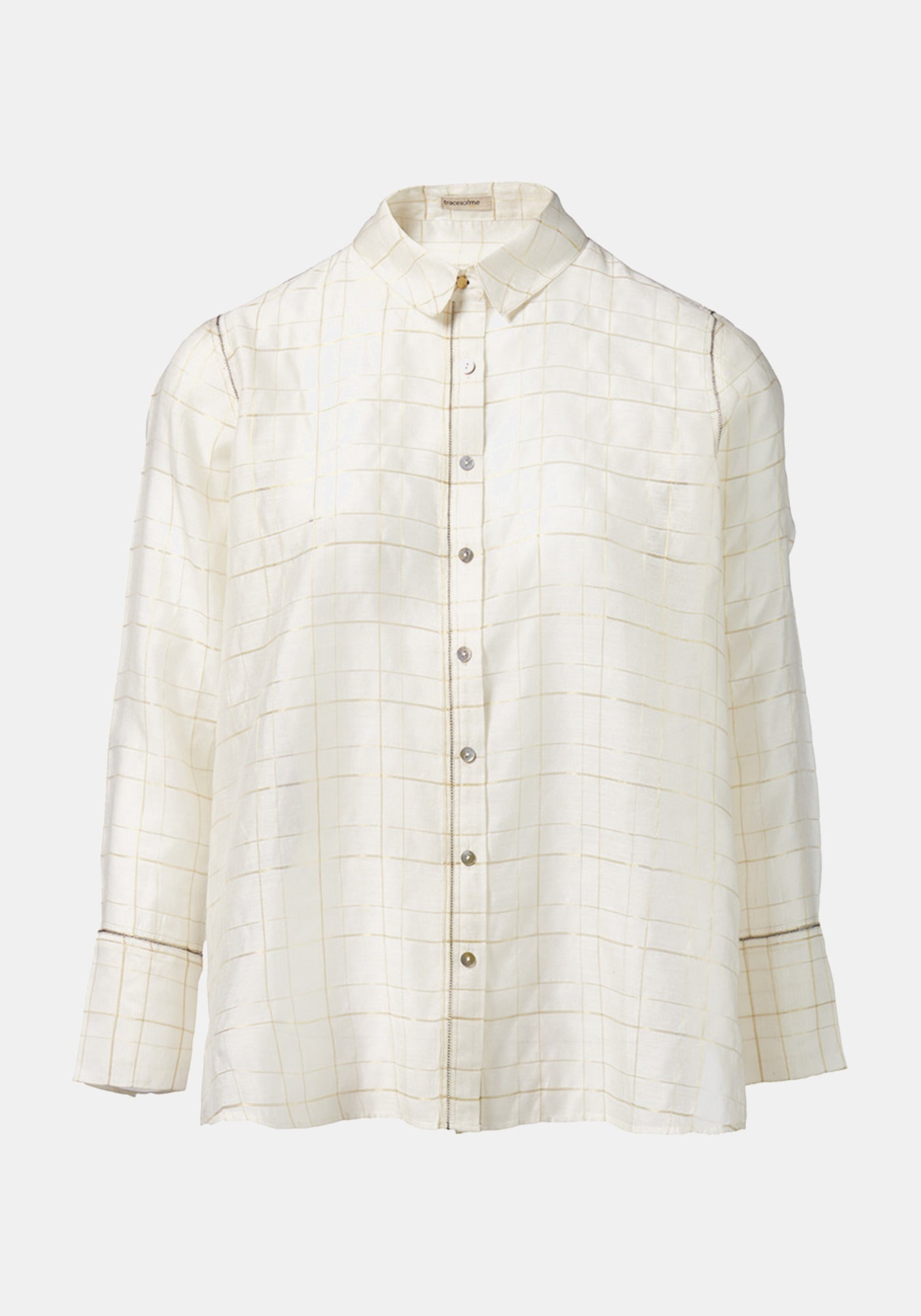 Shirt Simple Golden Checks - Traces of Me