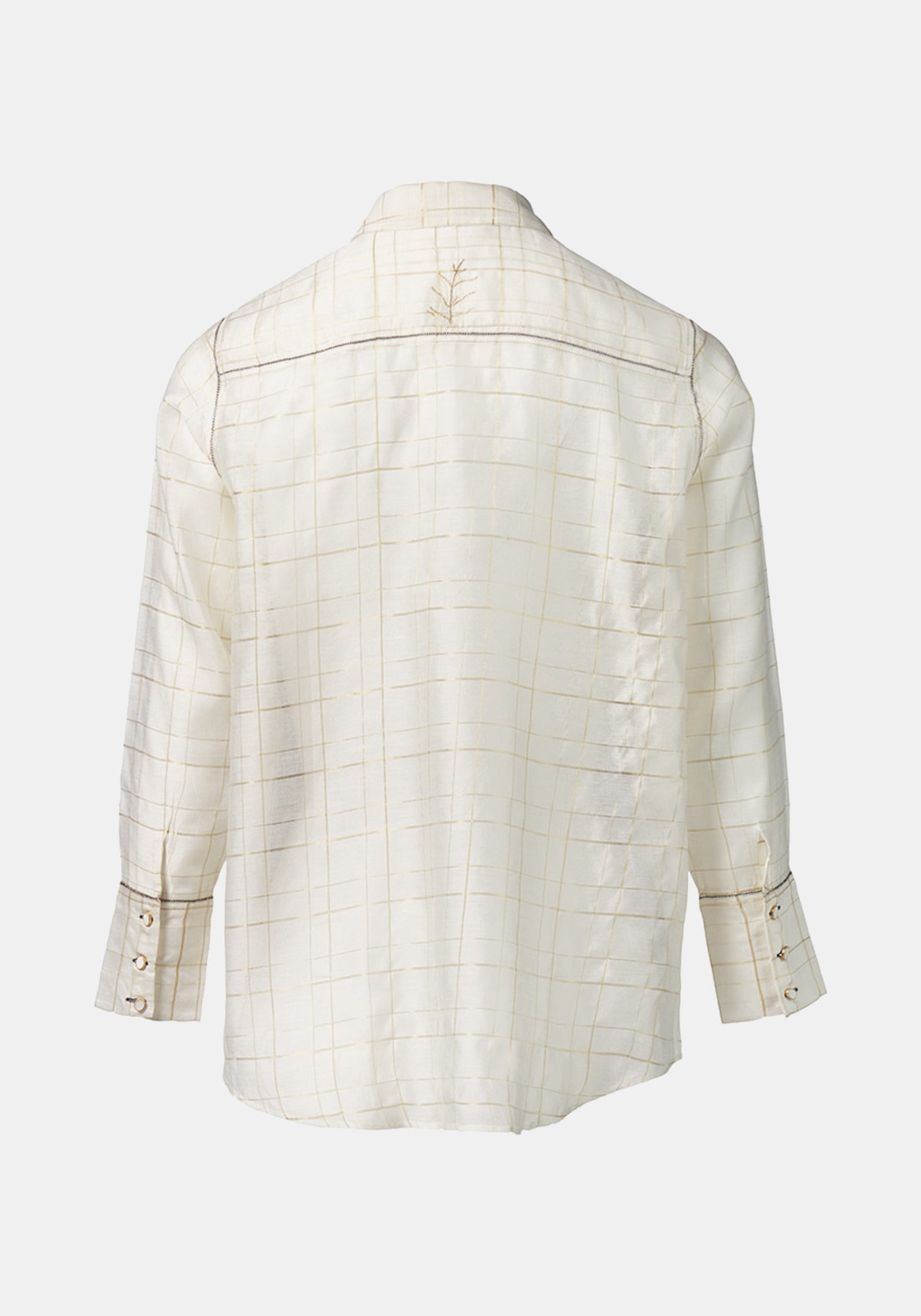 Shirt Simple Golden Checks - Traces of Me