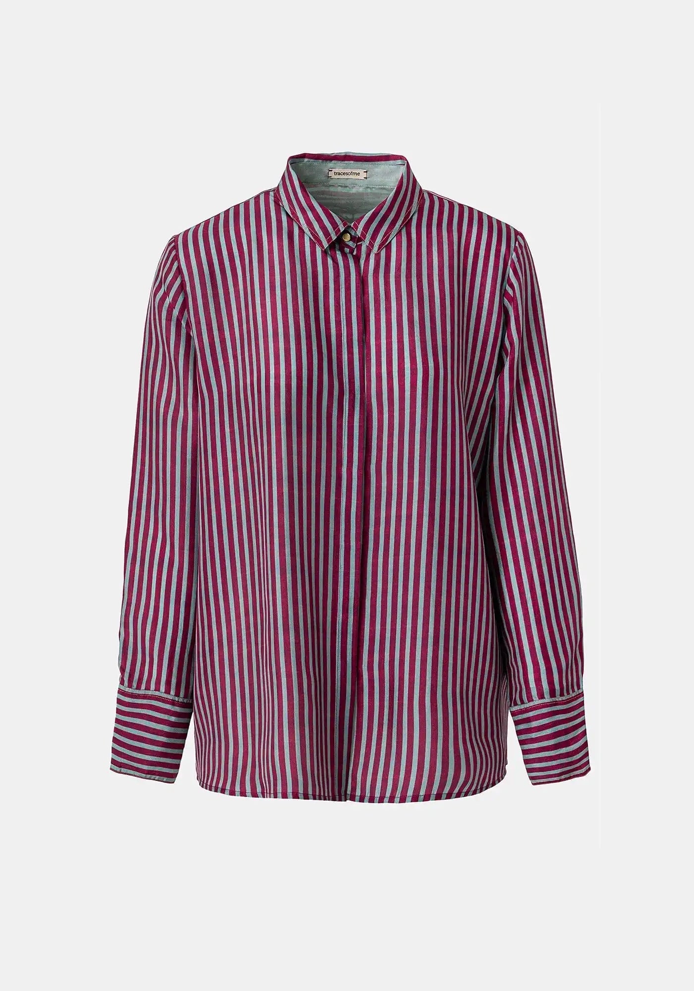 Shirt Simple Stripes Beet Red - Traces of Me